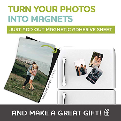 Sheet Magnets With Adhesive Backing For 2X3 Inches Pictures - 20 Units Of Magnet Paper Sheets For Your Photos - Strong Self Stick Magnetic Sheet/Sticker For A Fridge, Locker, Cabinet Or Dishwasher #TOP4