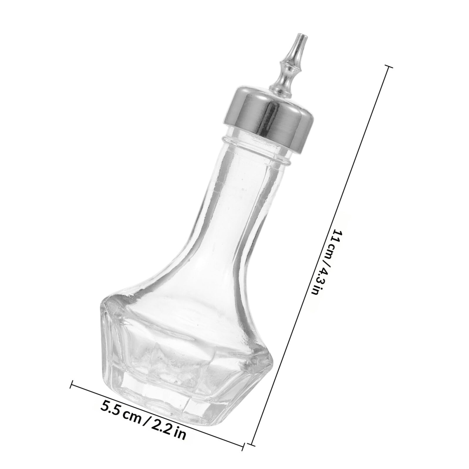 Dispenser per Bitter in Vetro da 30 Ml Tappo Ermetico, Bottiglia Decorativa Amaro D'annata per Bar, Cocktail e Uso Domestico