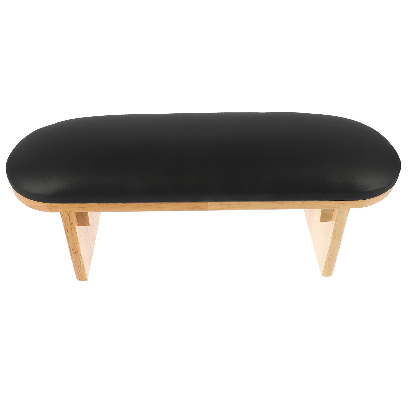Cuscino Poggiabraccio per Manicure, Poggiamano Nero in Legno