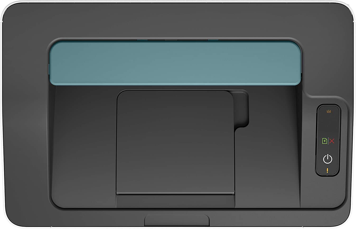 HP LaserJet 107r 5UE14A, Stampante a Singola Funzione A4, Stampa Fronte e Retro Manuale in b/n, 20 ppm, solo USB, Pannello a bottoni e indicatori LED, Grigia e Azzurra