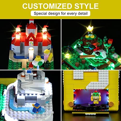 cooldac Light Kit for Lego Super Mario 64 Question Mark Block 71395 Building Set, Remote Control Version Lighting Kit Compatible with Lego 71395 (Lights Only,No Model)