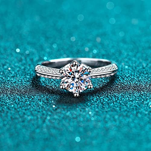 Bague Argent 925 Moissanite 2ct Éclat Durable Sans Ternir Solitaire - 3