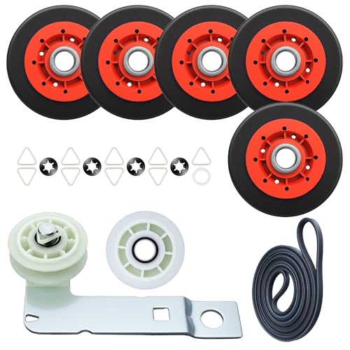 [Upgraded 5-Wheel] 4392067 Dryer Repair Kit & W10837240...