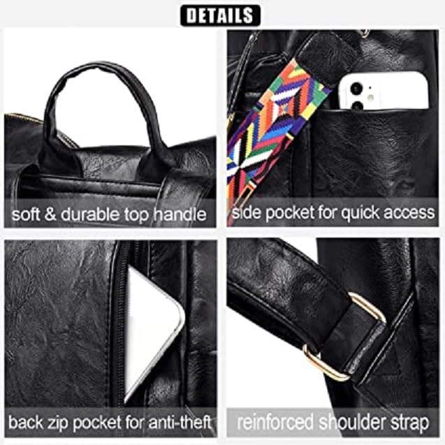 Image of Women High Qulity Multipurpose Backpack Handbag Purse, Travel Backpack Shoulder Bag for Ladies,Girls,Unisex