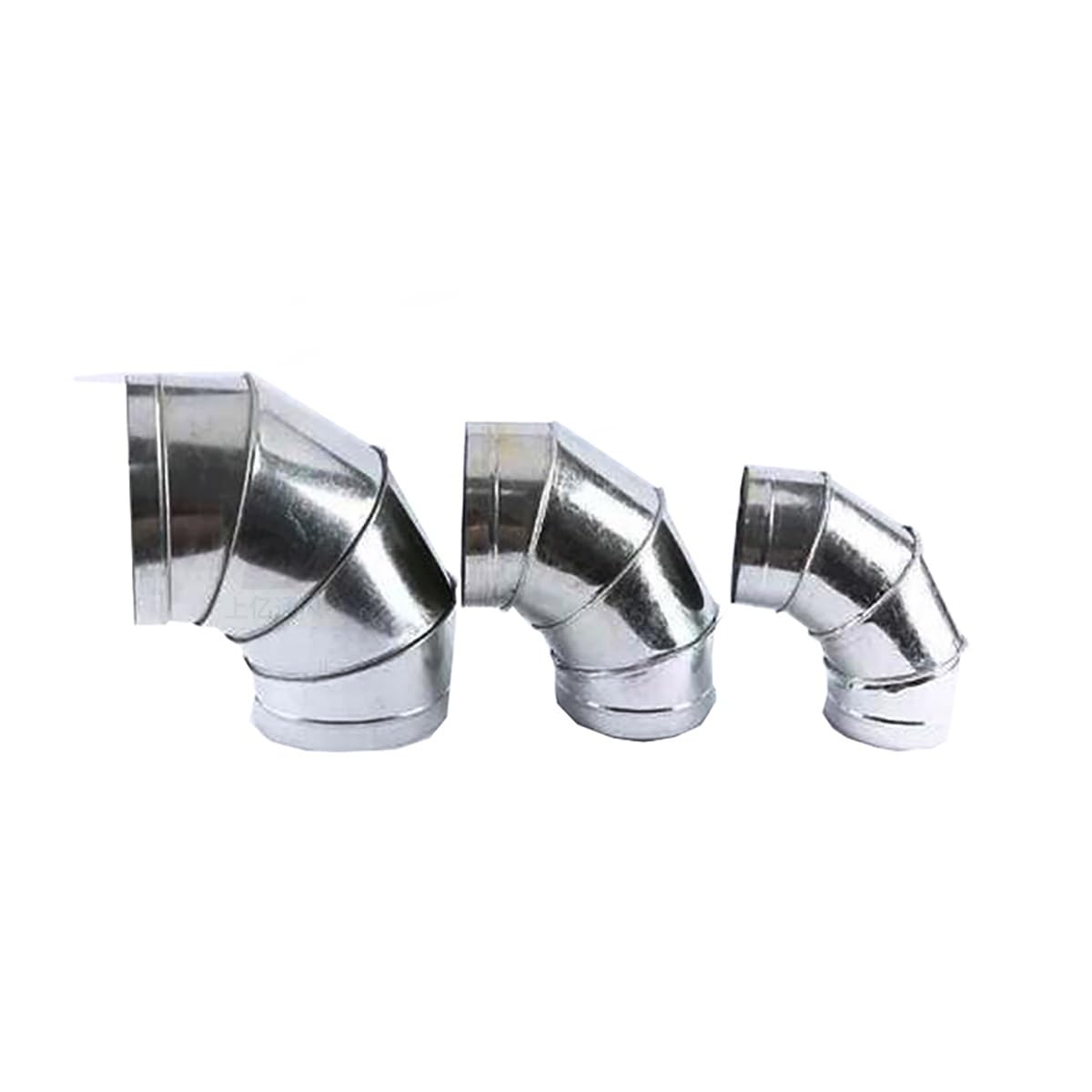 Codo de conducto en espiral de 100 mm a 300 mm (250 mm) – Adaptador de tubo de chimenea para ventilación de cocina, conector de tubo de estufa de alta calidad, solución de flujo de aire duradera y