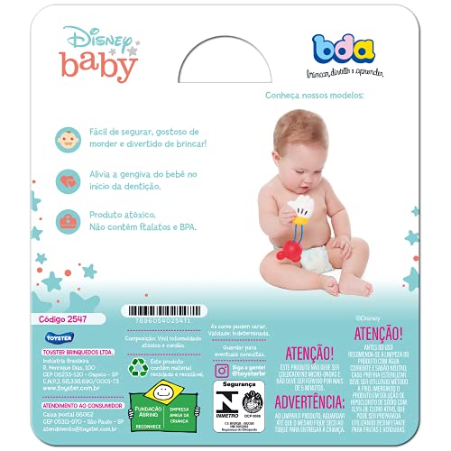 Disney Baby Mordedor e Chocalho, Toyster Brinquedos, Colorido