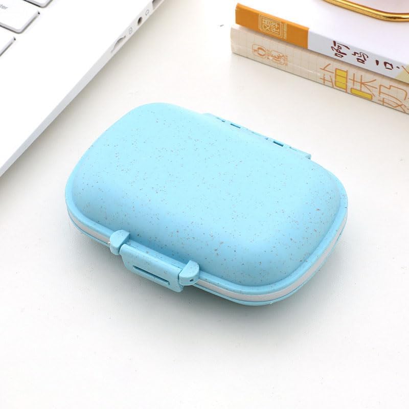 1Pack Travel Pill Organizer, 8 Compartments Portable Case, Small Box for Pocket Purse Medicine Vitamin Container