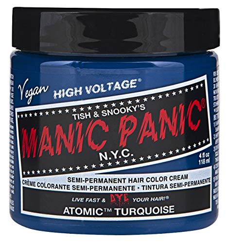 Manic Panic Semi-Permament Haircolor Atomic Turquoise 4 Ounce (118ml) (6 Pack)