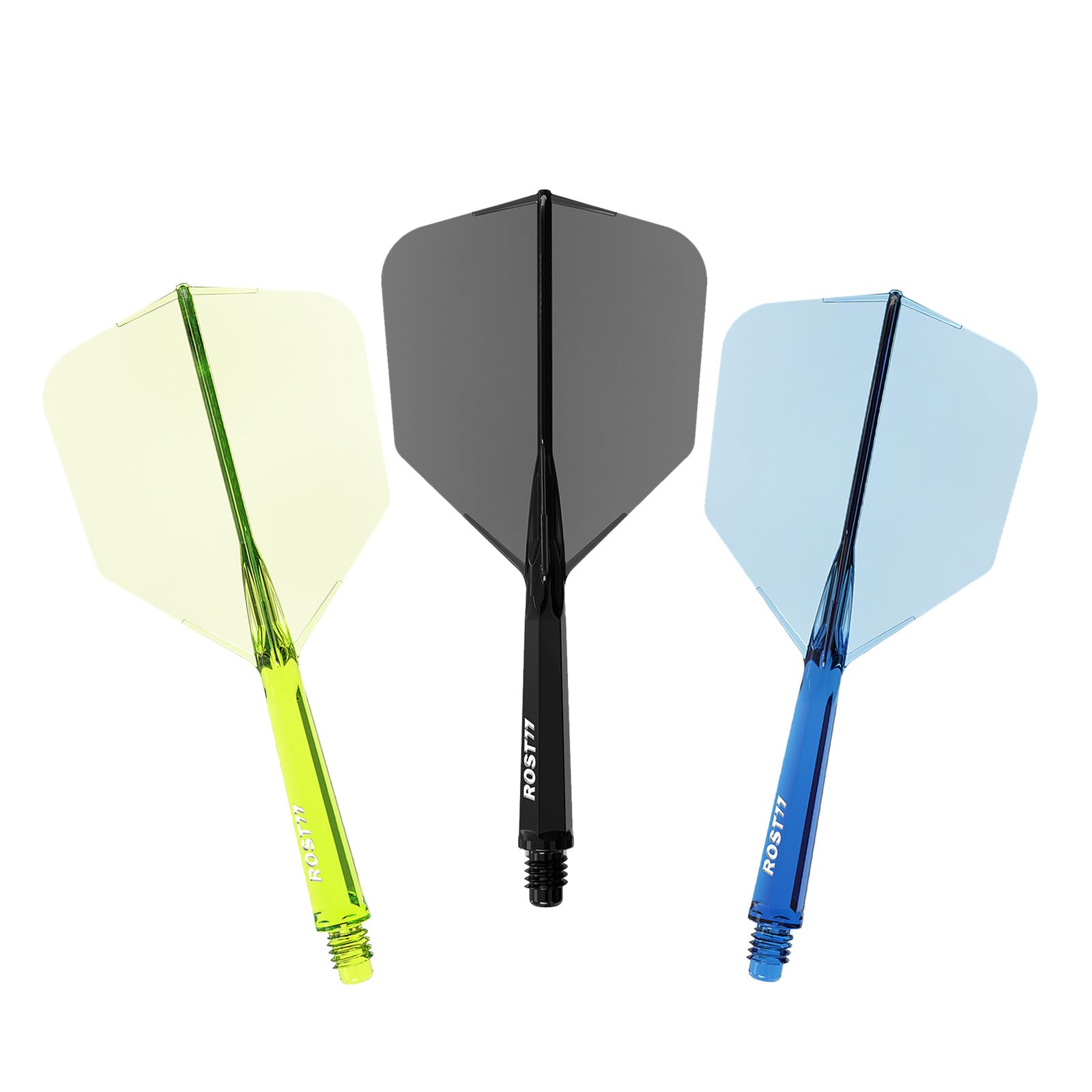 CUESOUL ROST 77 Integrated Dart Shaft and Flight,Big Wing Shape,Set of 3(clear color series)