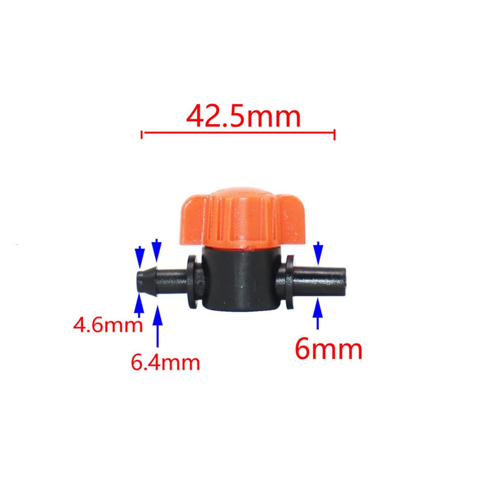 Conector de Manguera 100 Conectores de válvula de Acoplamiento de Cierre de plástico en Miniatura, adecuados for mangueras de 4/7 mm, adaptadores de Manguera de riego de jardín y grúas.