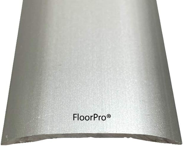 Self Adhesive Floor Cover Trim Door Bar Threshold - Covers Laminate Floors/Wood/LVT - Stick Down Transition Threshold Strip - Metal Plate Joins Flooring/Fills The Gap - Silver Colour