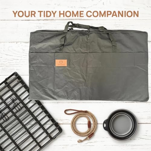 Image of PJYuCien Storage Bag for 42 inchx24 inch Metal Foldable Dog Playpen | 600D Oxford Fabric, 270 Large Zipper, Travel Carry Case for Camping, Park & Home, Waterproof Moisture-Proof