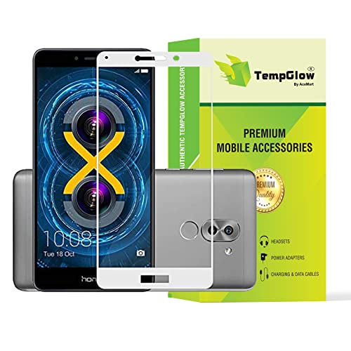 Image of Screen Protector for Huawei Honor 6x (White) Tempered Glass Edge-to-Edge 6D Screen Guard With Installation Kit