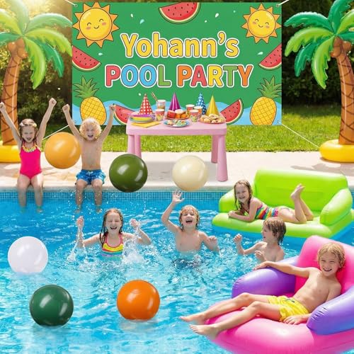 Realspring 24 Pcs Inflatable Beach Balls for Kids Bulk Pastel Solid Color Jumbo Beach Ball Swim Pool Floating Toys Baby Shower Birthday Summer Party Decor(Mainly Green, Yellow, Brown, White,12.5 Inch) - image 7
