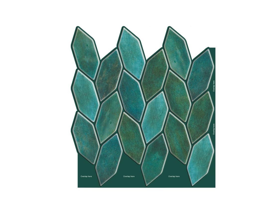 Peel & Stick Backsplash self Adhesive Tile,3D Wall PU Gel Vinyl Tiles for Home Decor,Stick on Kitchen Bathroom Backsplash - Style 70 (Set of 10 Tiles)