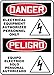 Accuform MSEL001VA Aluminum Sign, Legend"Danger Electrical Equipment Authorized Personnel ONLY", 14" Length x 10" Width, Red/Black on White