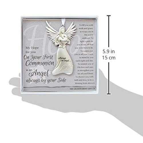 Boxed Angel with Sentiment: First Communion Gift for Granddaughter, Grandson, Godson, Goddaughter - First Communion Keepsake - Thumbnail 3