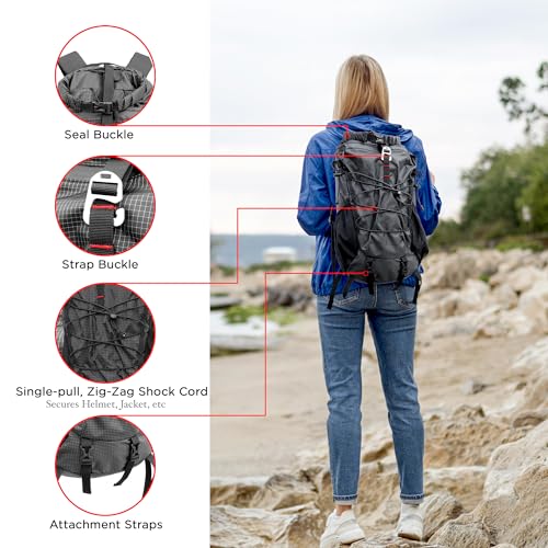 Mochila de senderismo ultraliviana 25L para hombre y mujer azul miniatura 2
