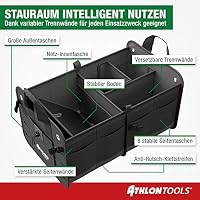 ATHLON TOOLS Premium Kofferraumtasche mit Deckel - 60 Liter XXL Kofferraum-Organizer - Extra stabile & wasserfeste Böden - mit Antirutsch-Klett – Ansicht 3