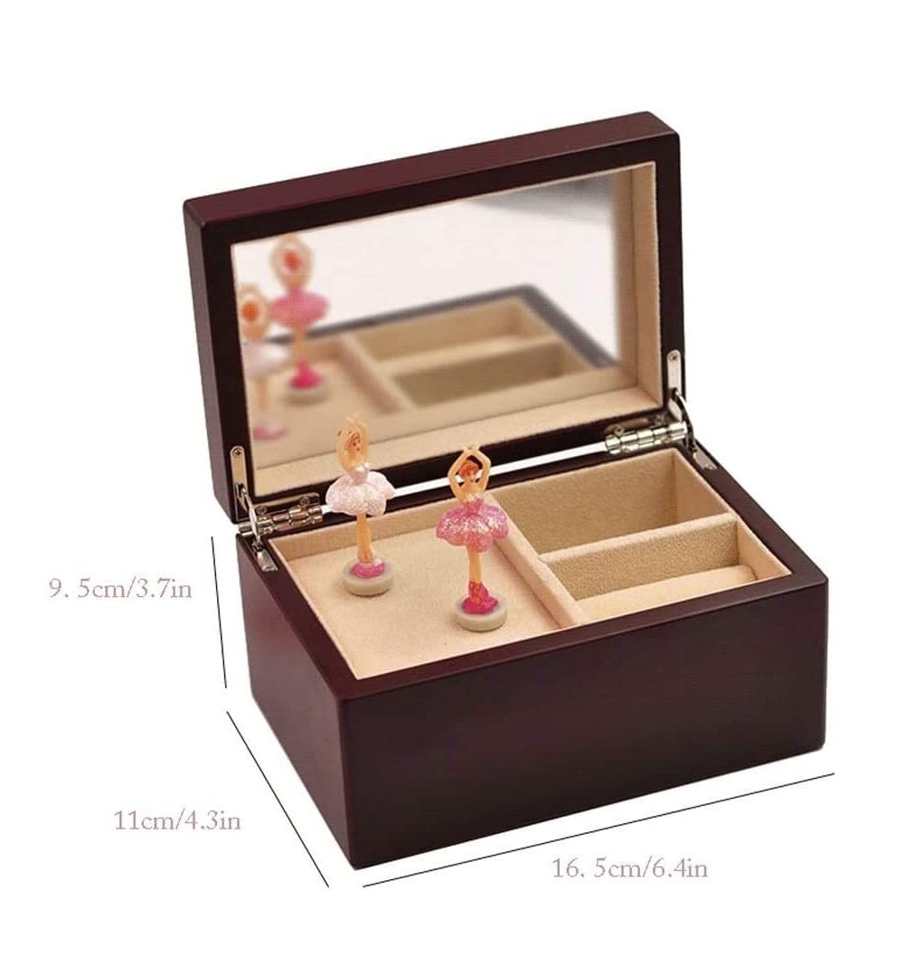 Caja de Música Caja de Musica Joyero De Música De Bailarina Con Caja De Almacenamiento De Joyas De Flores Eternas, Regalo De Caja De Música Personalizada Para El Día De San Valentín Caja Musical Cajas