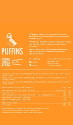 PUFFINS - Knuspriger Käse Keto Snack - Cheddarkäse - 100% Käse - Ohne Zucker, GMO, Kohlenhydrate - Protein Snack - Glutenfrei, Viel Eiweiß - 10x15g