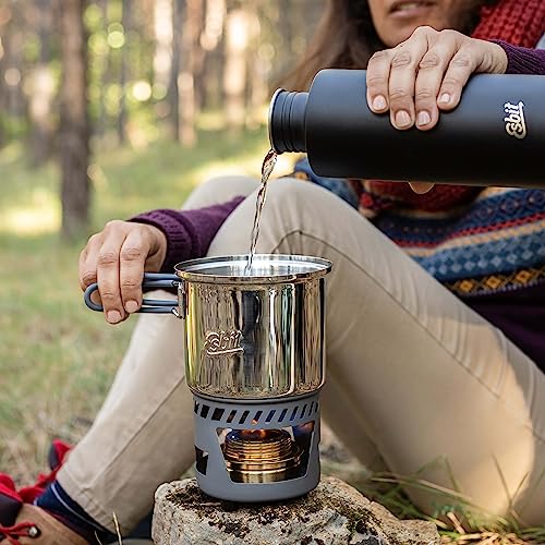 Kit de cuisine à alcool Esbit compact avec deux casseroles