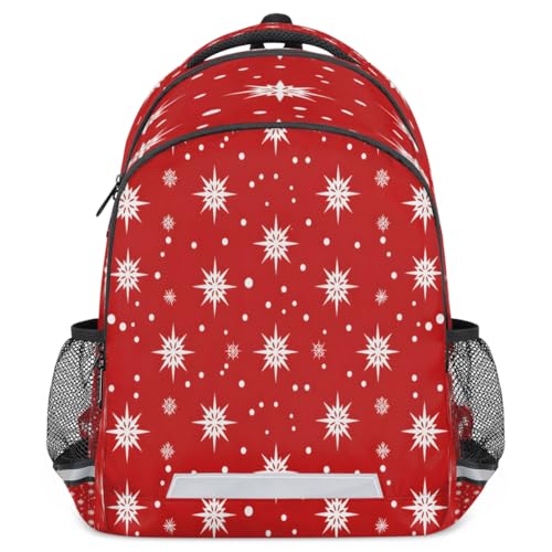 Abstract Snowflake Backpack with Chest Strap Reflective Lightweight Travel Hiking Backpack for Men Women Waterproof Daypack Back Pack for Commute Camping2