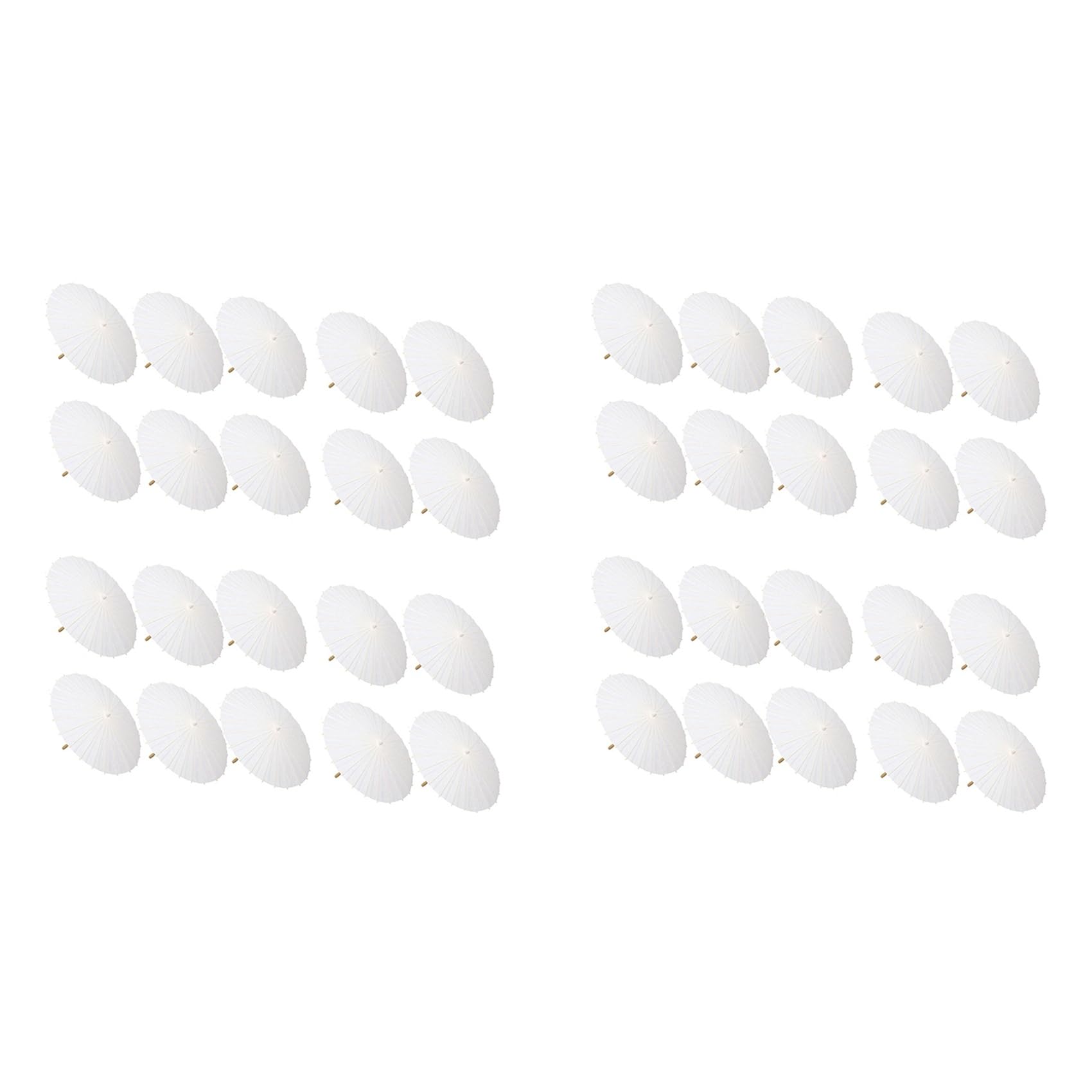 Hndhbfgrt 40PCS Paper Parasol Wedding Umbrella Party Favor Bamboo Umbrellas for Bridal Shower Centerpieces Photo Props 23.6Inch
