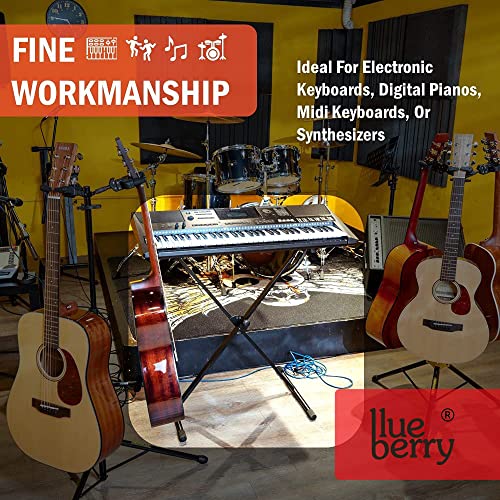 Image of blueberry Adjustable Folding Single Braced Keyboard Stand