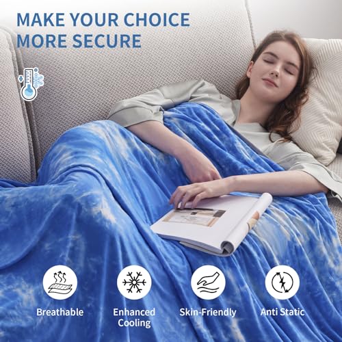 Image of Guohaoi Cooling Blanket for Hot Sleepers and Night Sweats 60 inchx90 inch Full Size