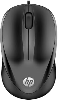 HP 1000 Souris filaire, 4QM14AA, Ambidextre, USB Type-A, 1200 ppp, Noire