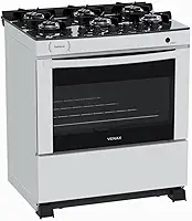 Fogao 6 Bocas Venax Delplus Vitreo Bl Branco Gas Glp