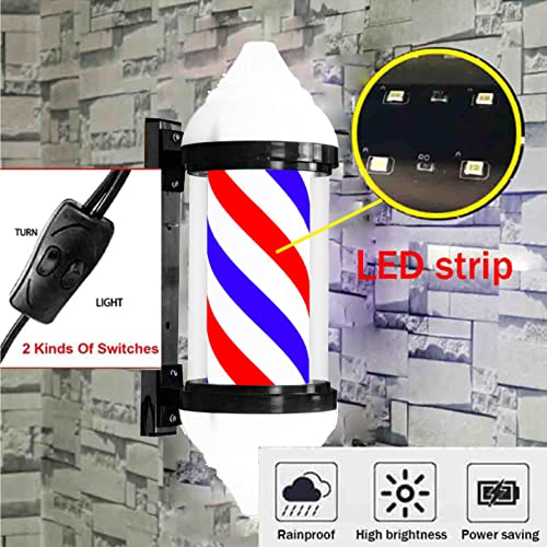 Hop Light Beauty Peluquería LED Giratorio Letrero Lámpara de Pared Exterior Ahorro de energía Caja de luz Impermeable, 2