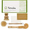 Tieralia Bamboo Dish Brush Gift Set...