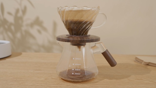 Pour Over koffiezetapparaat, 600 ml, hoogwaardig borosilicaatglas, pour Pour Over koffiezetapparaat, 600 ml, hoogwaardig borosilicaatglas, pour