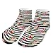 LITPUZC Women's Fashion Ankle Socks Funny Running Low Cut Socks Black And White Striped Flamingo No Show Athletic Sock Soft Breathable Crew Sock 5 Pairs