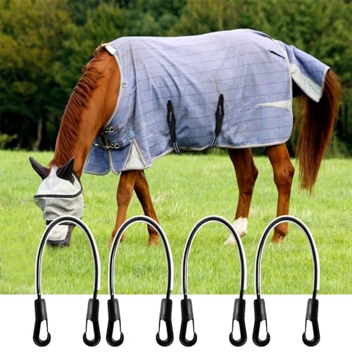 Correas para mantas de caballo con clips elásticos de doble extremo de alta resistencia 2