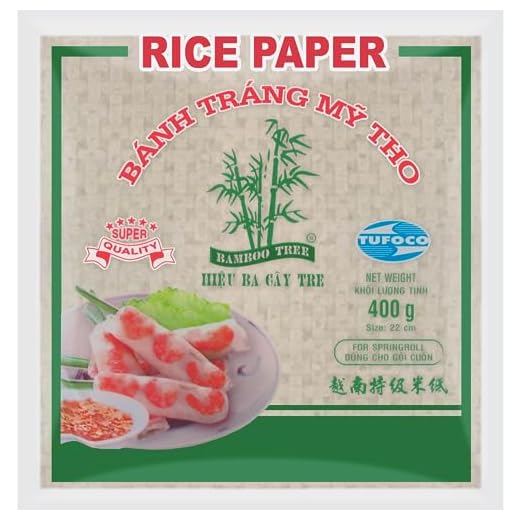 BAMBOO TREE Papel de Arroz 22 cm, Cuadrado (1 X 400 GR)