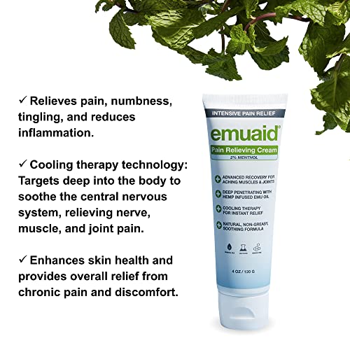emuaid EMUAIDMAX Neuropathy Premium Bundle - EMUAIDMAX Maximum Strength 2oz with Pain Relieving Cream 5oz Ionic Silver Socks