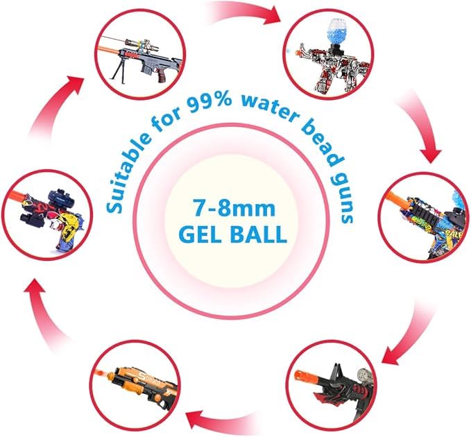 Image of Gel-Ball-Beads-Ammo-Bullets-for-Kids-Boys-Age-4-Years-above - Blue 20000 Pack 4
