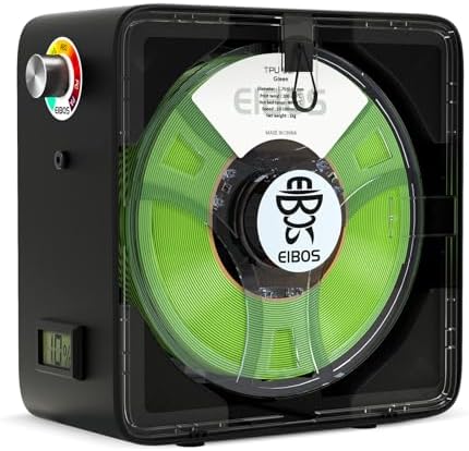 【EIBOS Official】 3D Printer Filament Dryer Easdry Box with Fan, Adjustable Temperature, Humidity Control & Spool Holder, Compatible with 1.75mm 2.85mm 3.00mm Nylon, PLA, ABS