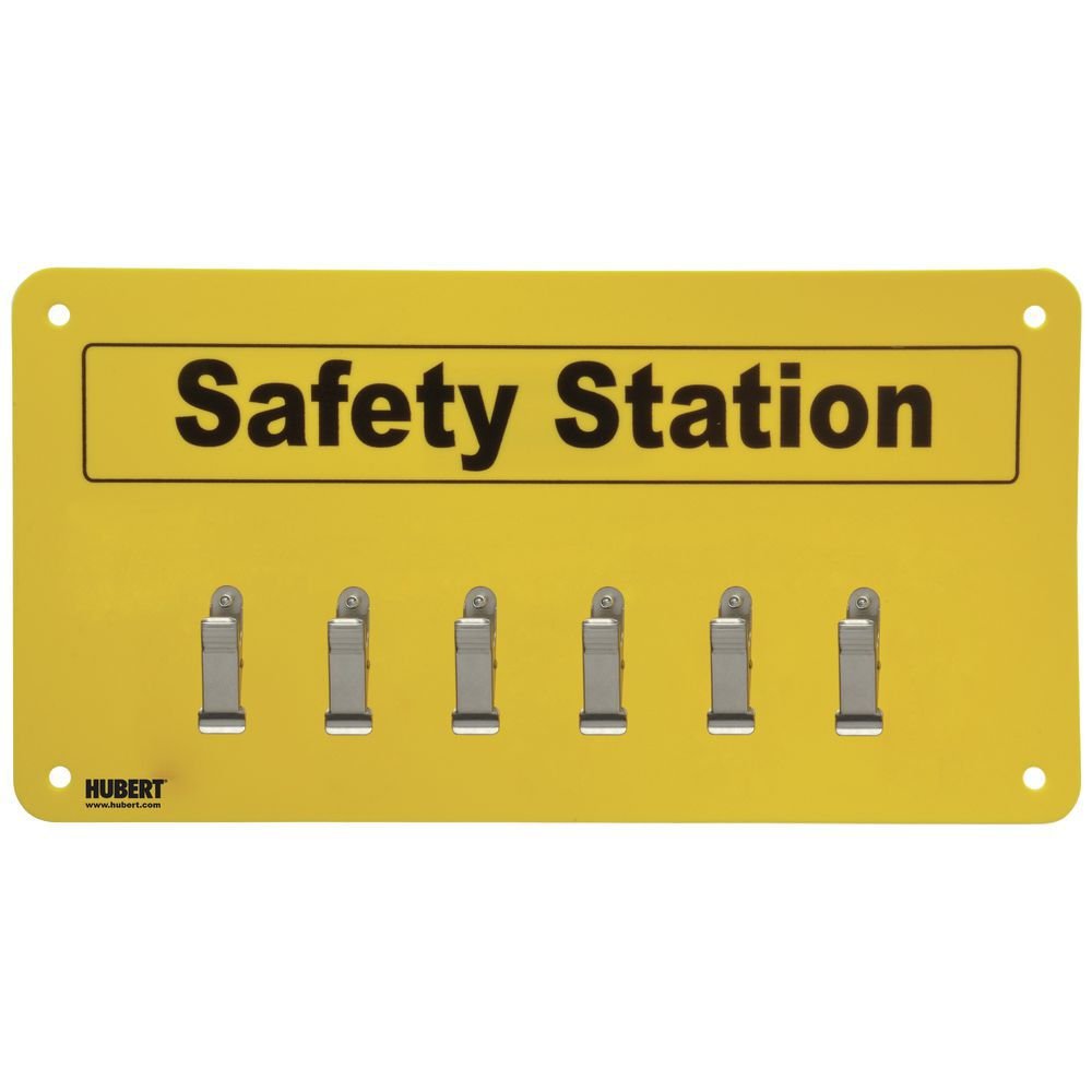 HUBERT® Safety Station Sign with Clips 11 1/2"W x 6"H
