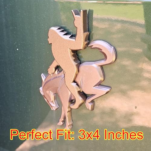 Add-A-Sasquatch Emblem for Bronco – 3" x 4" Overlay Decal – Easy Install, Industrial Strength 3M Tape – Fun Off-Road Customization & Personality Upgrade (Bronze Metallic,Loose) — view 2