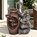 Elephant Outdoor Water Fountain with LED Lights and Pump, 18.9