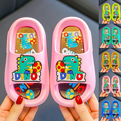 Boys Girls Toddler Slippers Little Kid Cloud Slides Sandals Thick Sole Shoes Shower Bathroom Pool (Pink, 9.5 Toddler)3