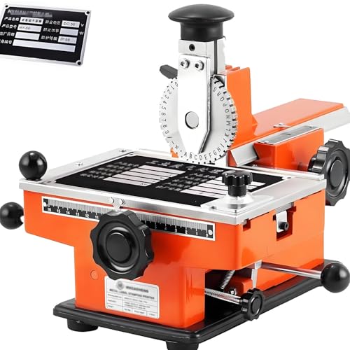 QuinteZhenTially Impresora Estampación Acero Inoxidable,Máquina Estampado Etiquetas Metal Semiautomática,Estampadora Chapa Metálica,Herramientas Etiquetado Etiquetas Perro Dotted-2.5MM