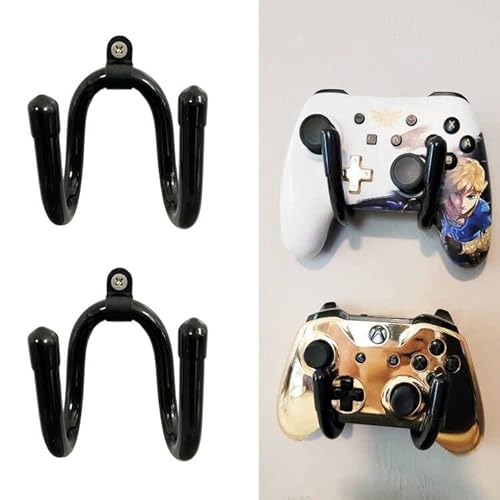 AUXPhome 2 Pack Universal Game Controller Wall Mount Holder,Mini Organizer Rack Hanger Hook for PS3/PS4/PS5/Xbox 360/Xbox One/S/X/Elite/Series S/Series X Controller,etc Any Controller - NO Controller