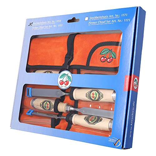 Kirschen 1151000 Bédane avec manche en Charme, Beige/Argent, 6 mm