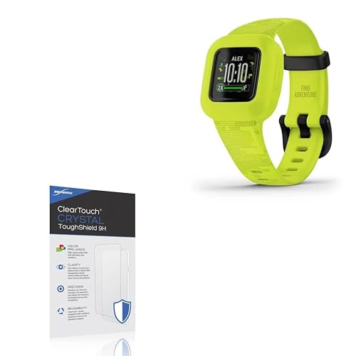 Image of BoxWave Screen Protector Compatible with Garmin vivofit jr 3 - ClearTouch Crystal ToughShield 9H (2-Pack), Clear 9H Tough Flexible Film Screen Protector