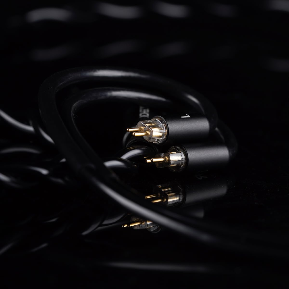 NICEHCK SincFirst - Cavo di aggiornamento Hi-Fi 7N OFC da 0,78 mm, connettore a 2 pin, spina bilanciata da 4,4 mm, cavo audio a doppio filo ad alta purezza per IEM (nero)